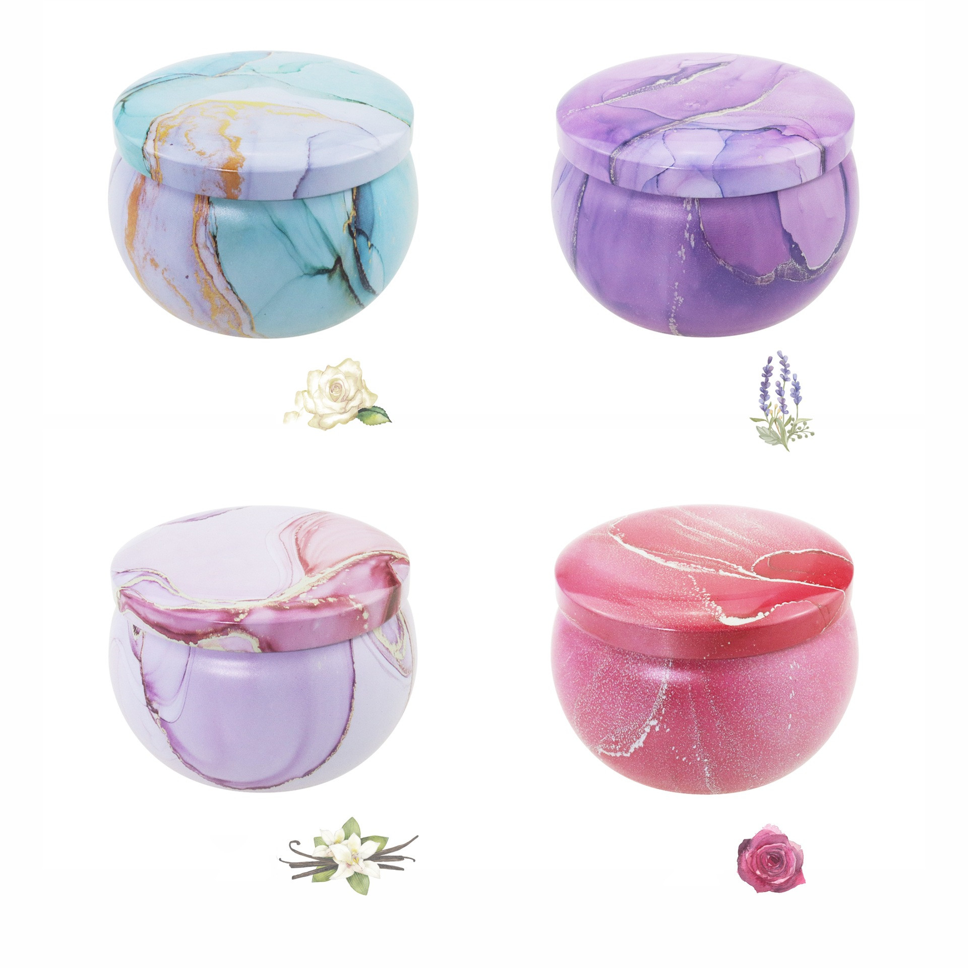 Pressed Flower Memory Candles